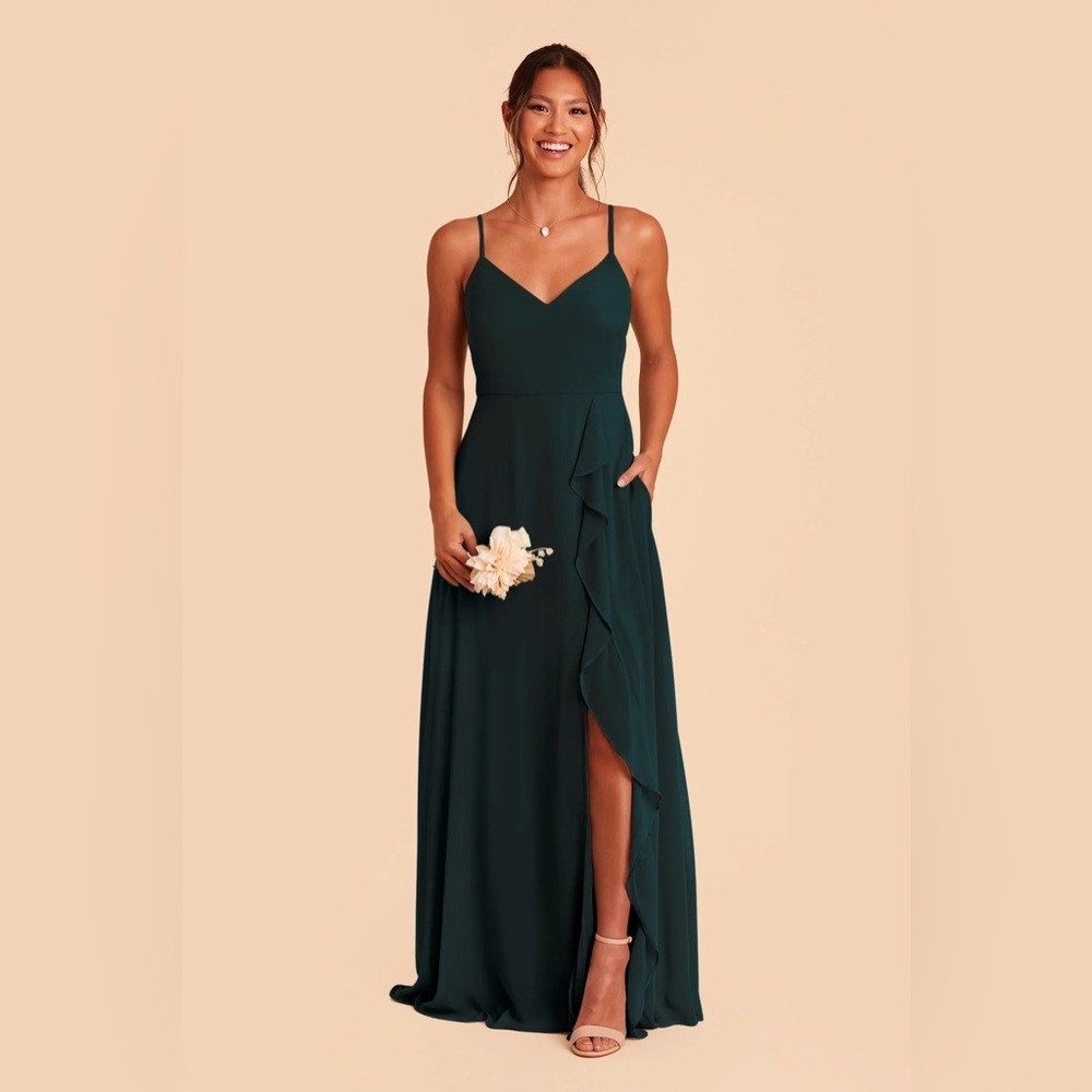 BIRDY GREY Theresa Chiffon Dress - Emerald